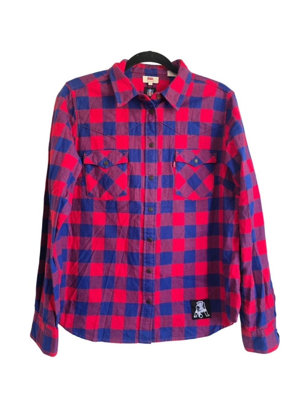 Levi's Pink and Blue Plaid Button-Down Shirt